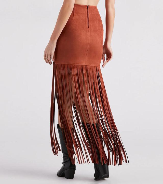 Wild At Heart Long Fringe Skirt Product Image