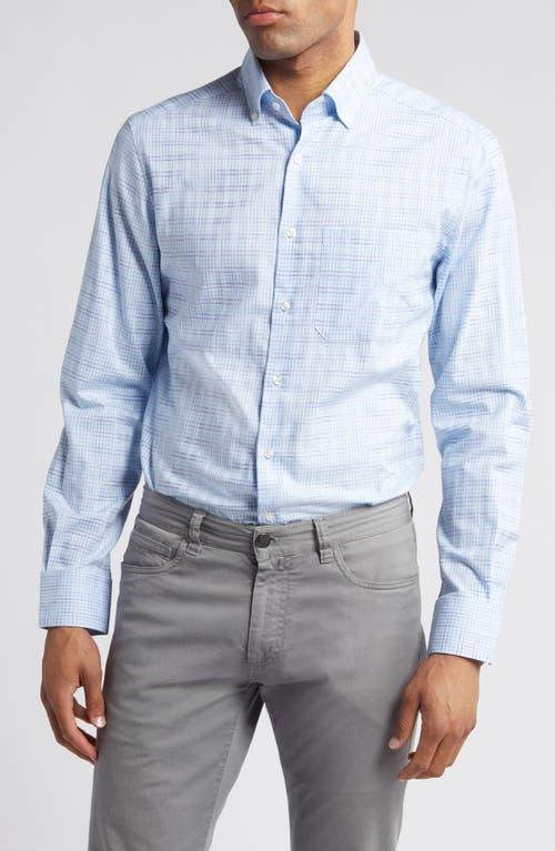 Scott Barber Check Stretch Cotton Button-Down Shirt Product Image