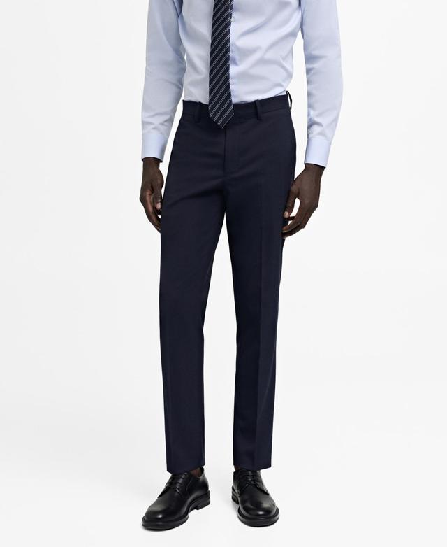 MANGO MAN - Stretch fabric slim-fit suit pants dark navyMen Product Image