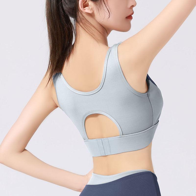 Two Tone Cutout Sports Bra Product Image