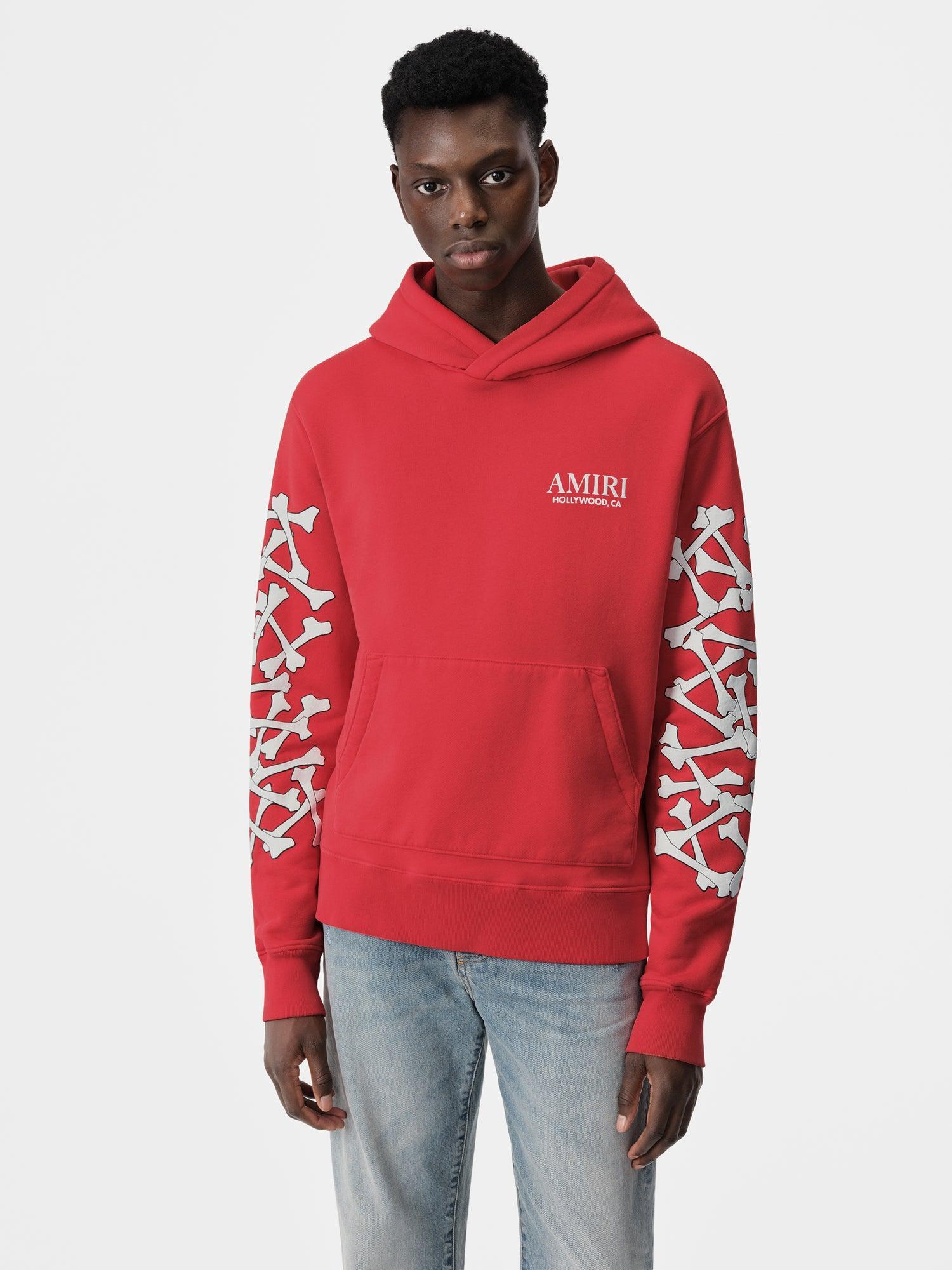 BONES STACKED HOODIE - Red Male Product Image