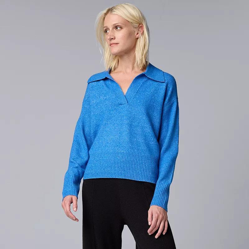 Petite Simply Vera Vera Wang Touch of Cashmere Pullover Sweater, Womens Product Image