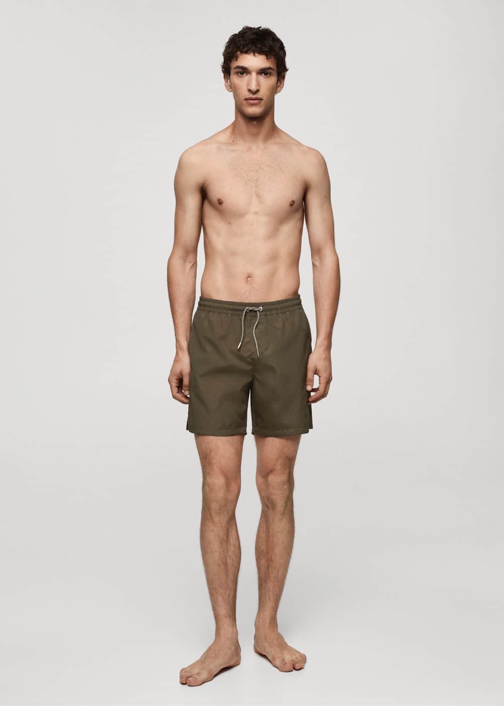 Plain lace swimsuit - Men | MANGO USA Product Image