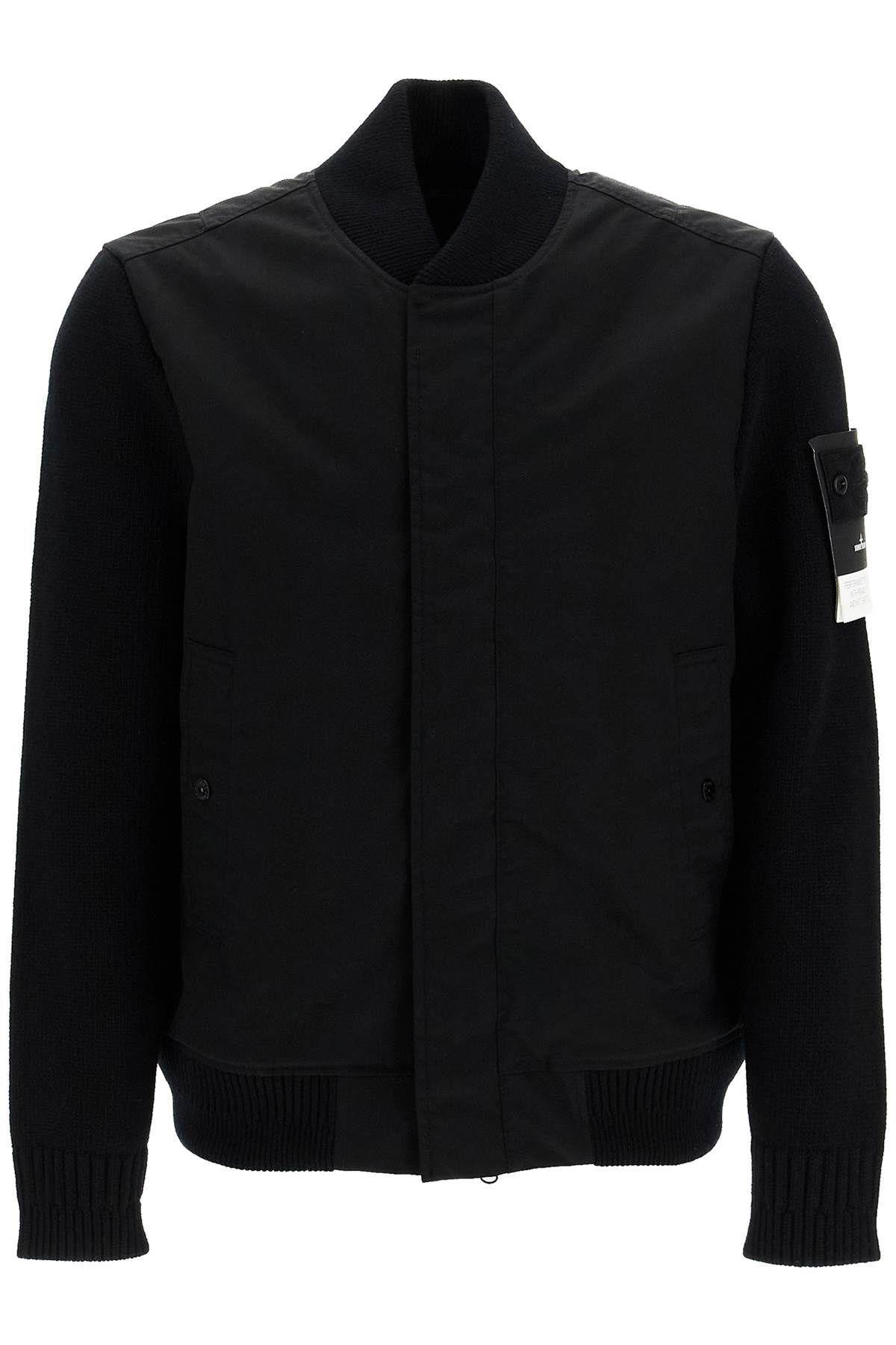 STONE ISLAND Ghost Bomber Jacket In High-performance In Black Product Image