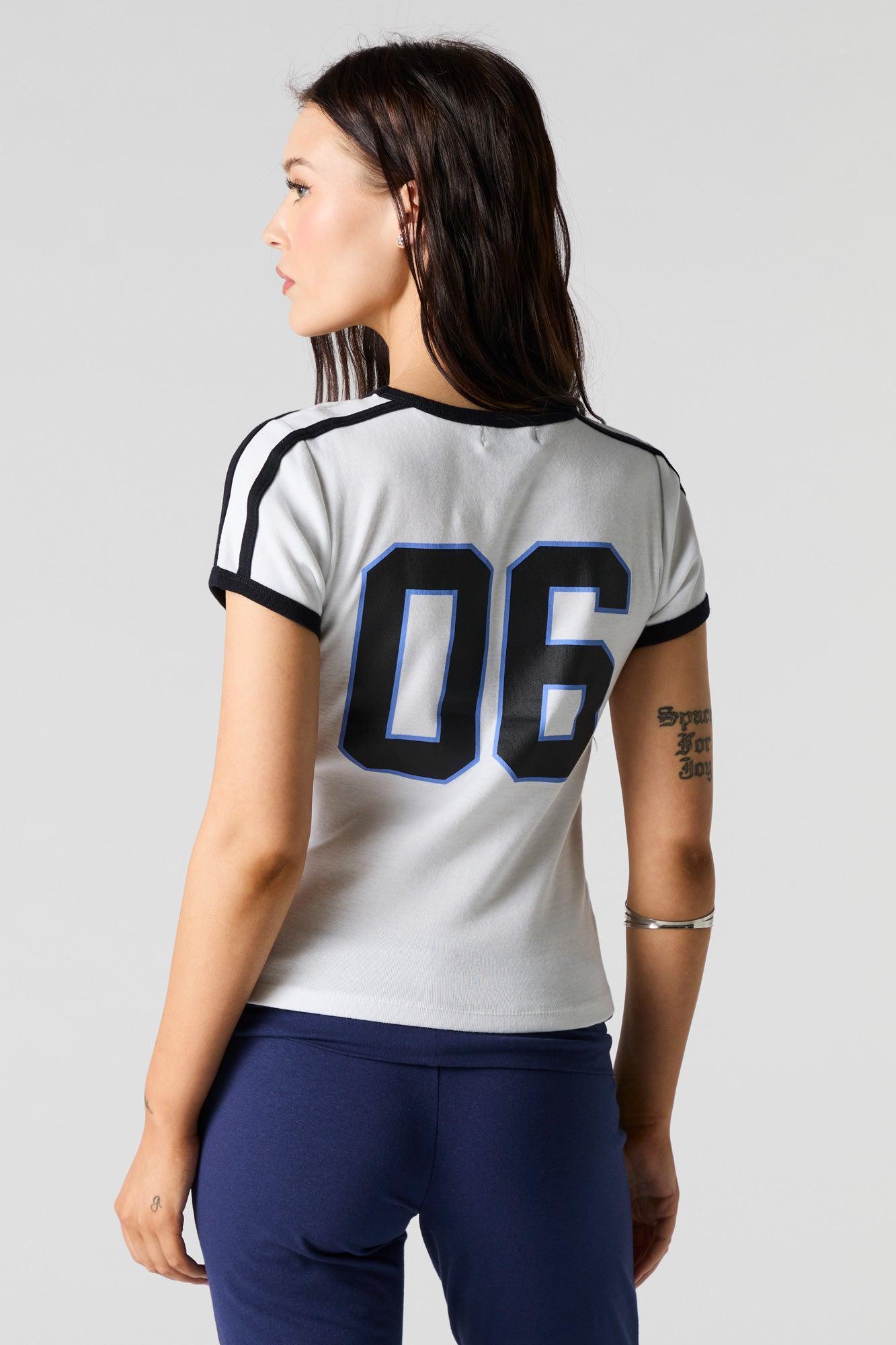 Sporty Graphic Ringer T-Shirt Female Product Image