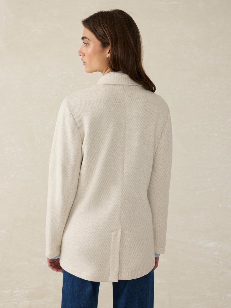 Inlet Knit Blazer - Light Oatmeal Melange Product Image