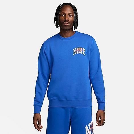 Nike Men's Club Fleece Long-Sleeve Crew-Neck Sweatshirt Product Image