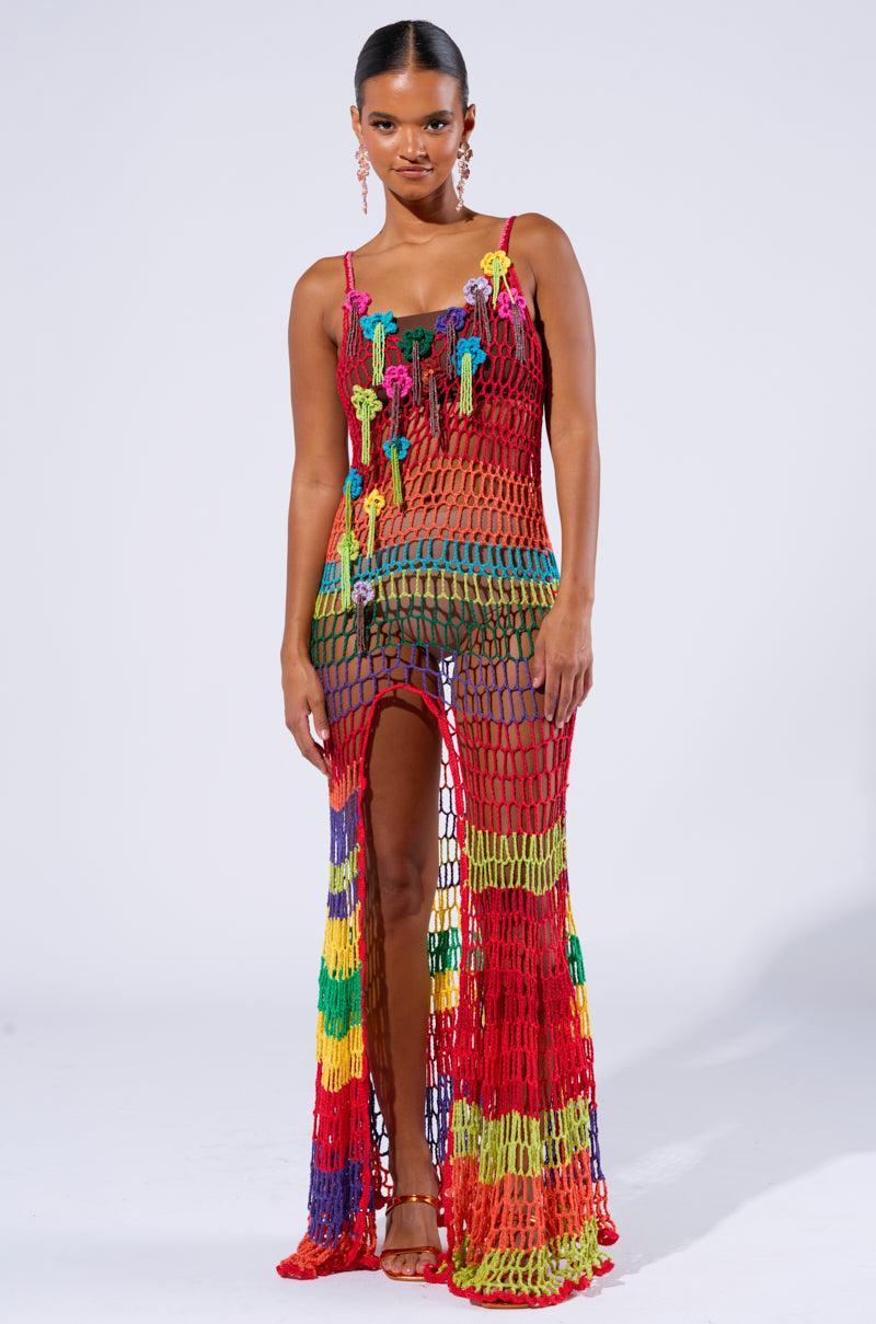 OCEAN BREEZE CROCHET MAXI DRESS Product Image