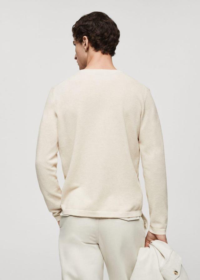MANGO MAN - Knit cotton sweater ecruMen Product Image