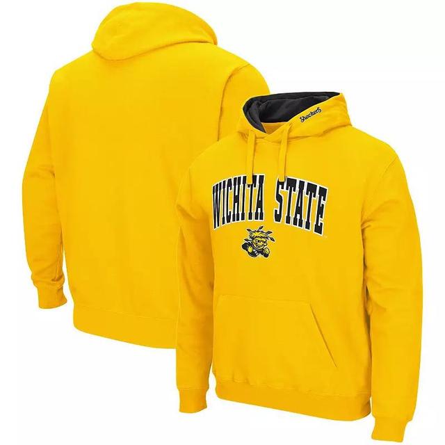 Mens Colosseum Yellow Wichita State Shockers Arch and Logo Pullover Hoodie WST Yellow Product Image