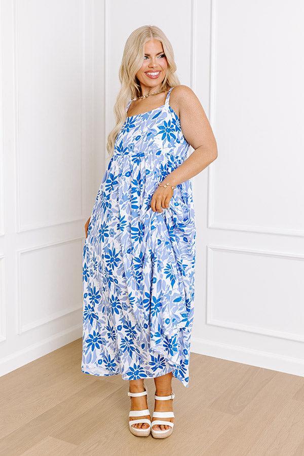 Tranquil Time Floral Midi in Blue Curves Product Image