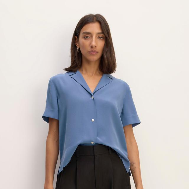 The Notch Shirt in Washable Silk Product Image