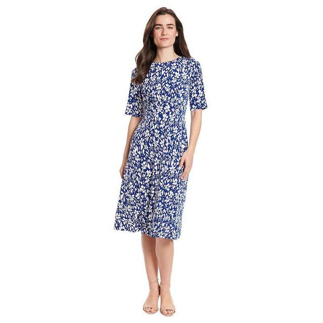 Womens London Times Printed Midi A-Line Dress Product Image