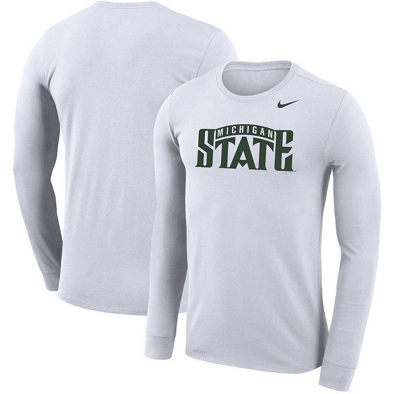 Mens Nike Michigan State Spartans School Wordmark Logo Performance Legend Long Sleeve T-Shirt Product Image