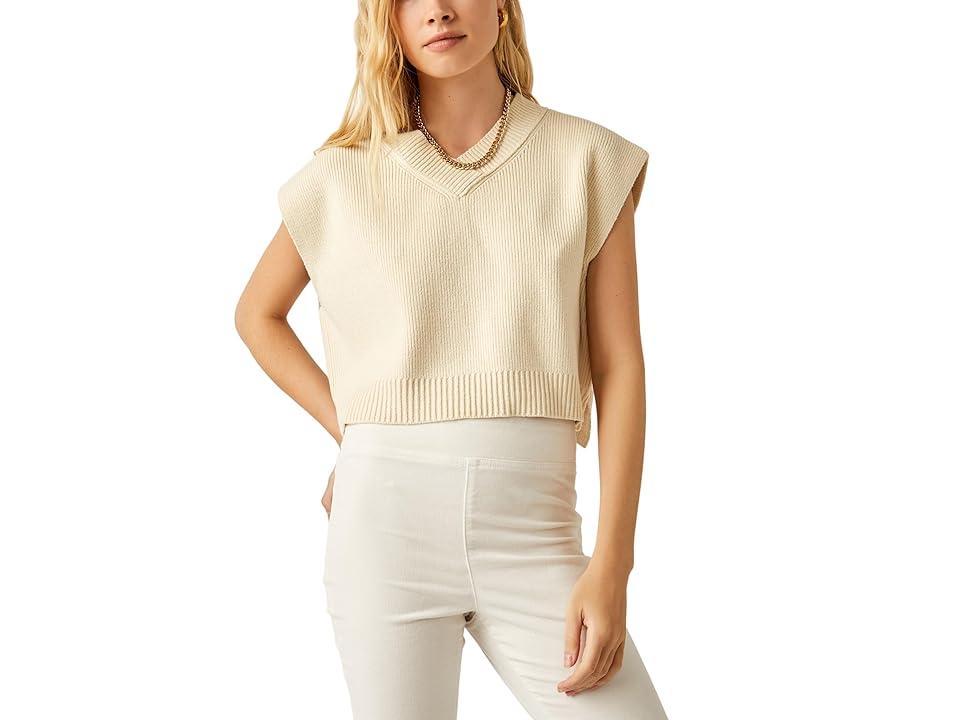 Free People Easy Street Vest (Cream) Women's Clothing Product Image