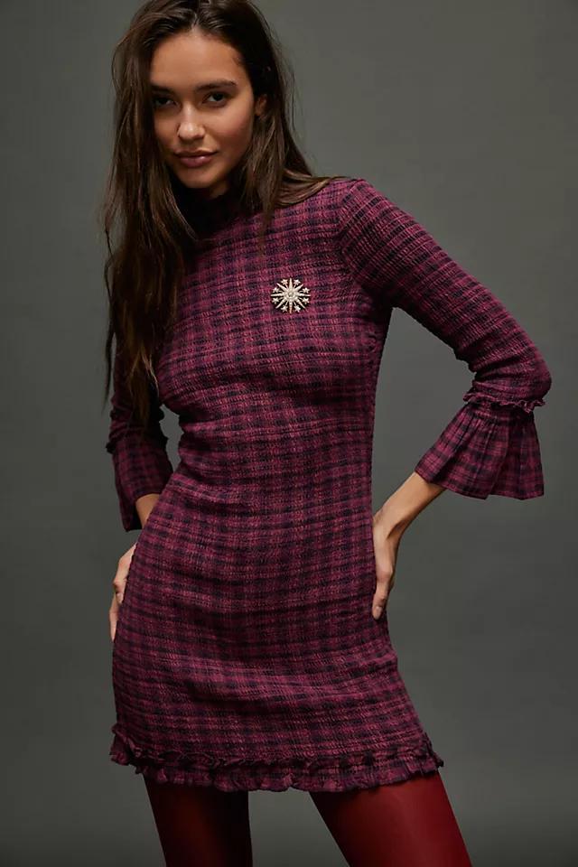 Autumn Chill Plaid Mini Dress Product Image