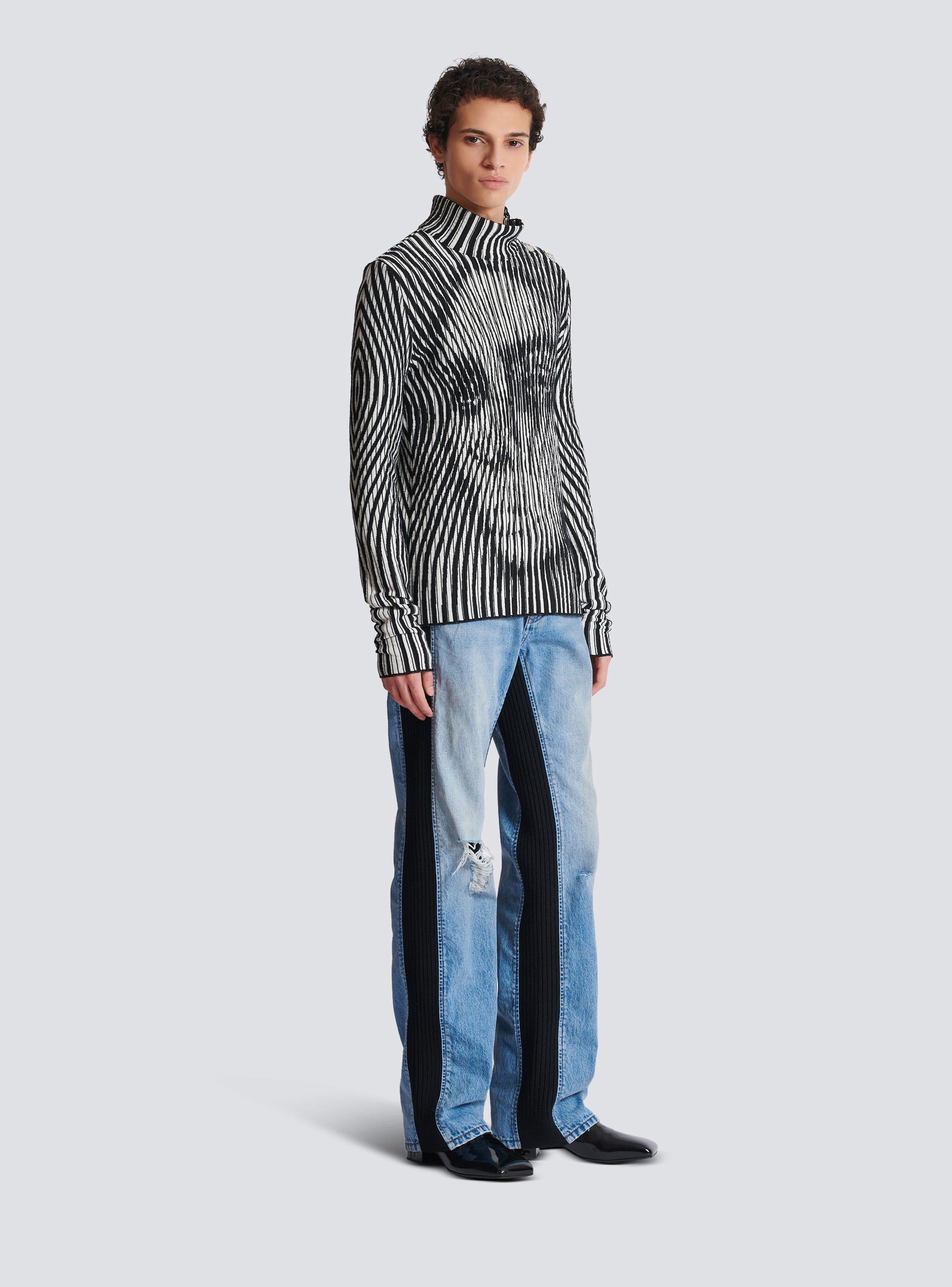 Face two-tone knit jumper Product Image