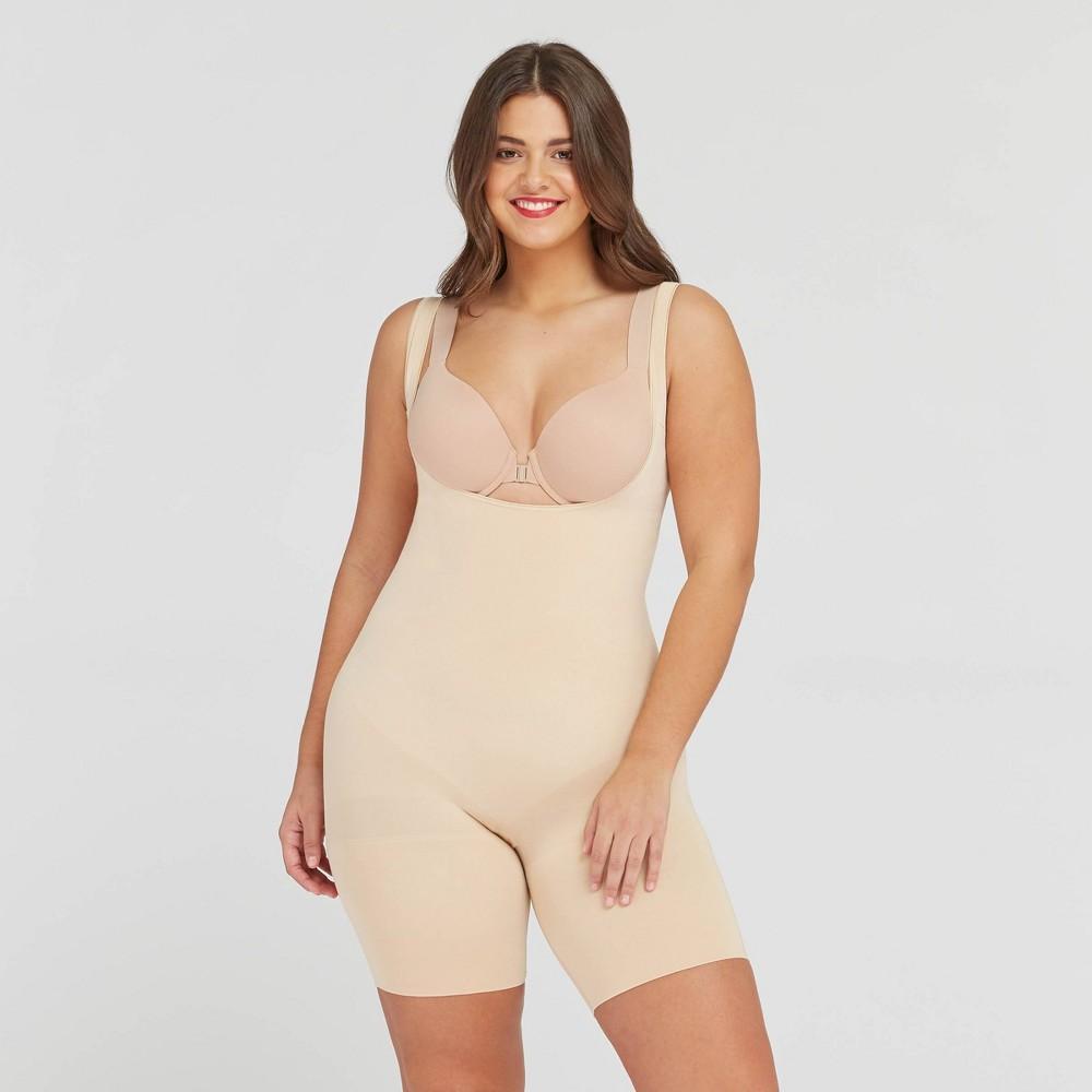 ASSETS by SPANX Womens Remarkable Results All-In-One Body Slimmer - Light Beige 1X Product Image