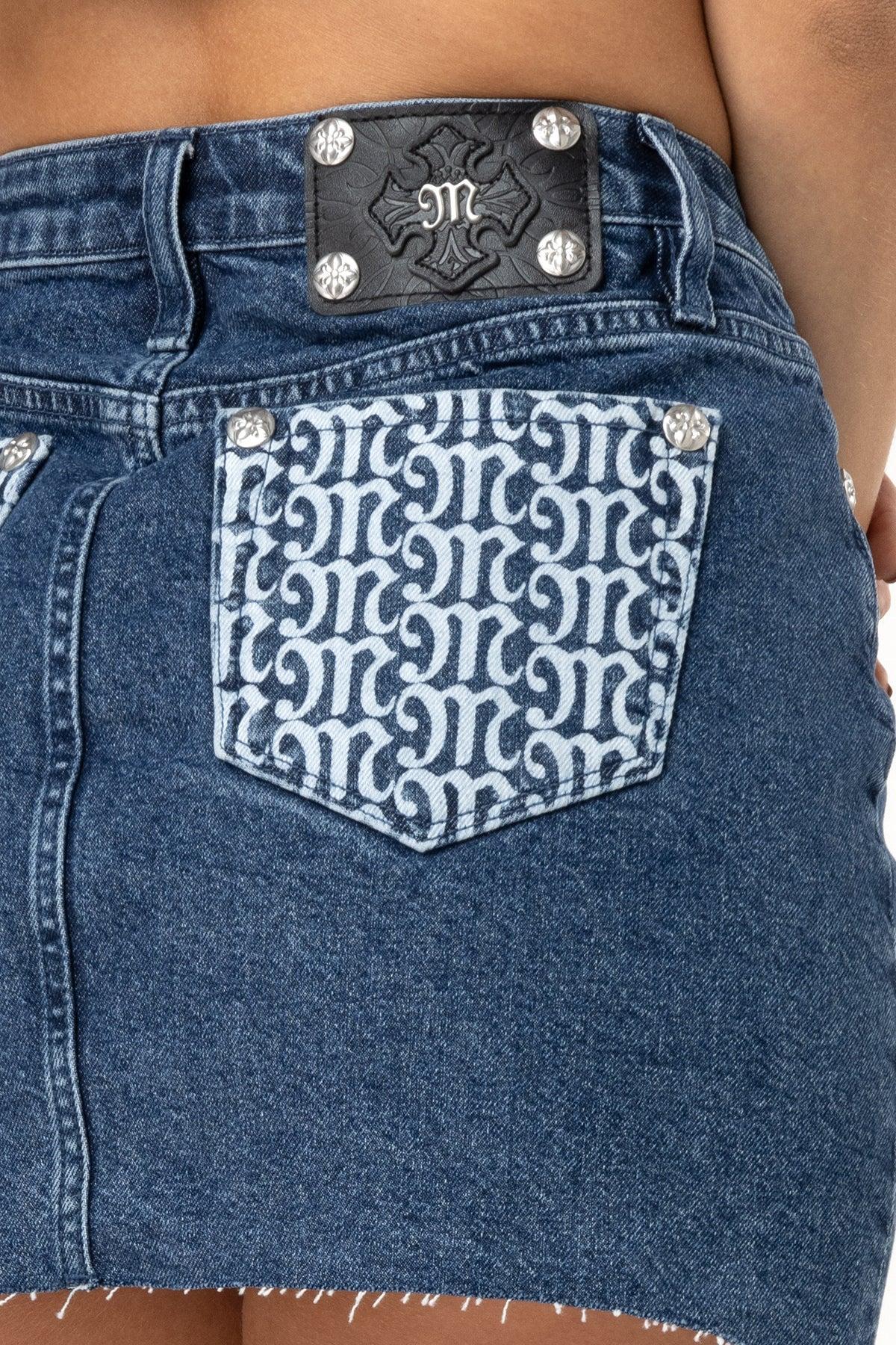 Missing in Denim Mini Skirt Product Image