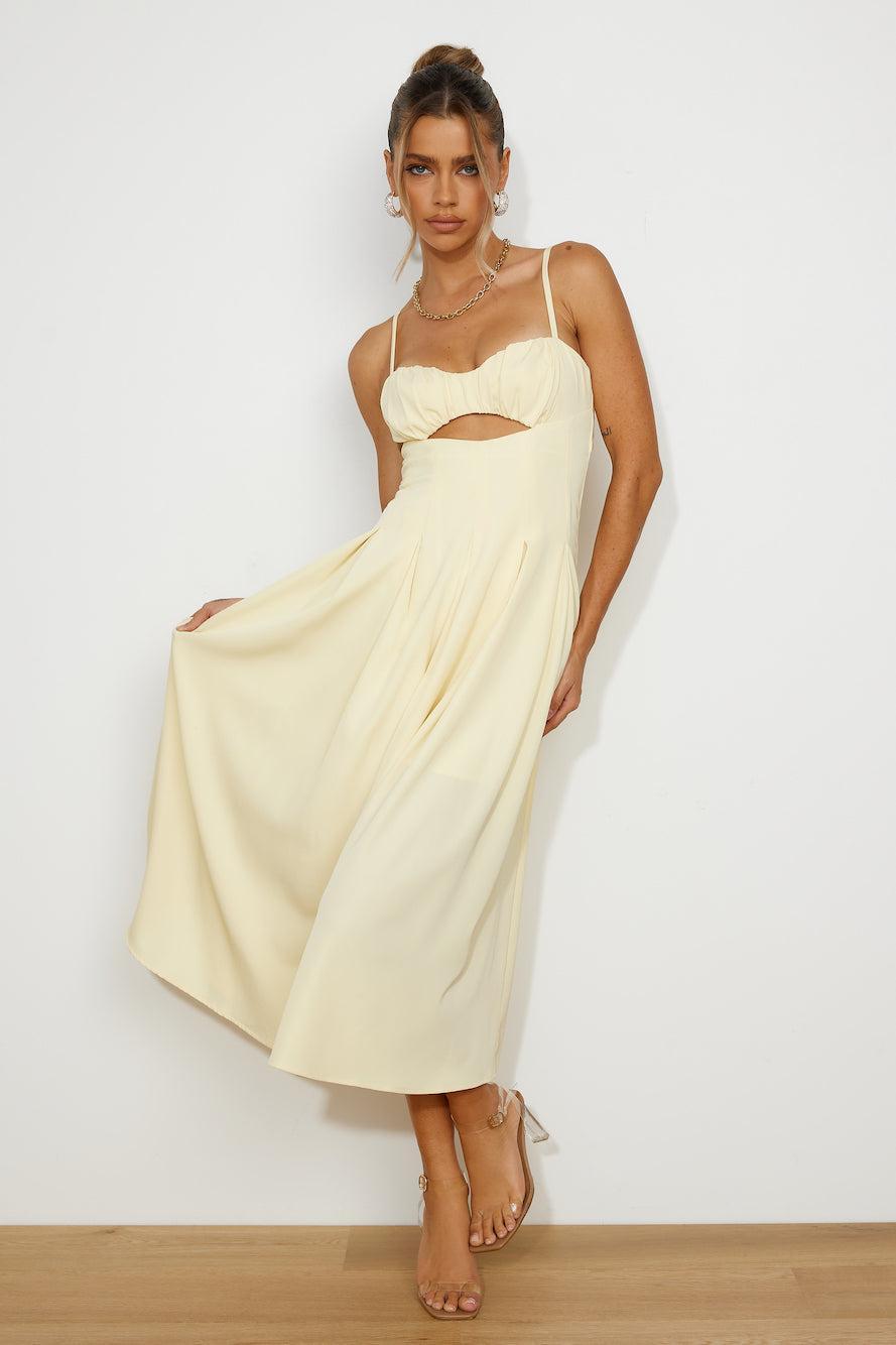 Sunniest Times Midi Dress Yellow Product Image