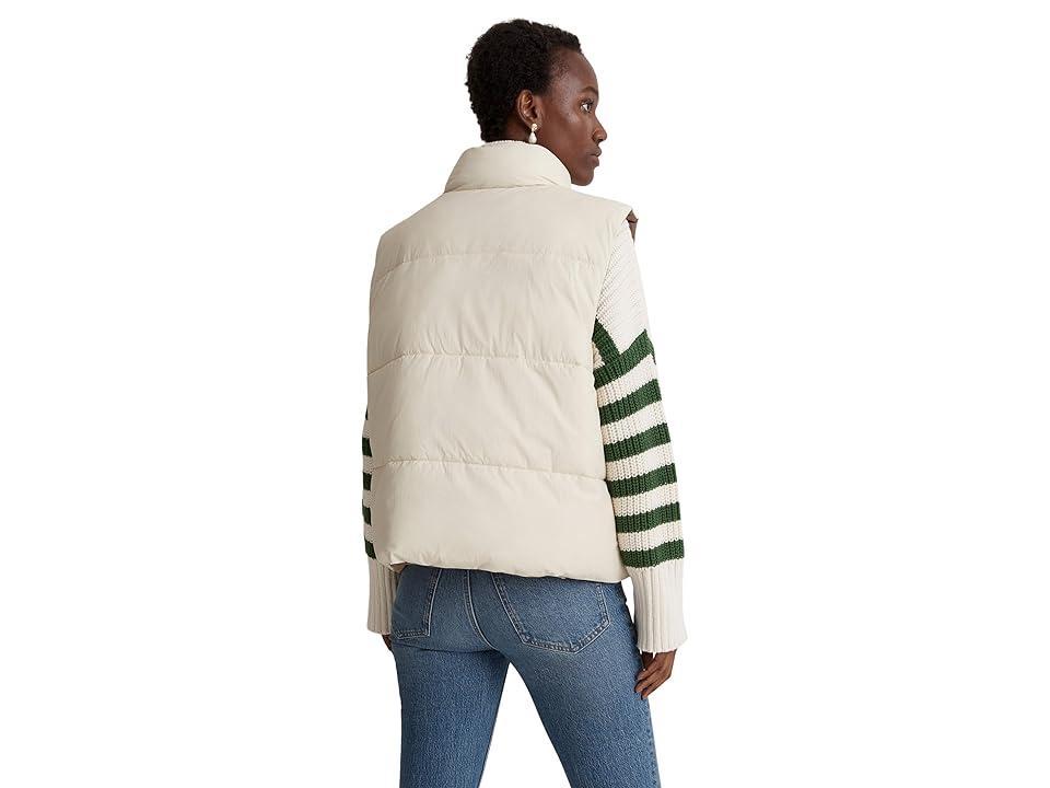 Madewell Reversible Puffer Vest (Ecru) Women's Clothing Product Image