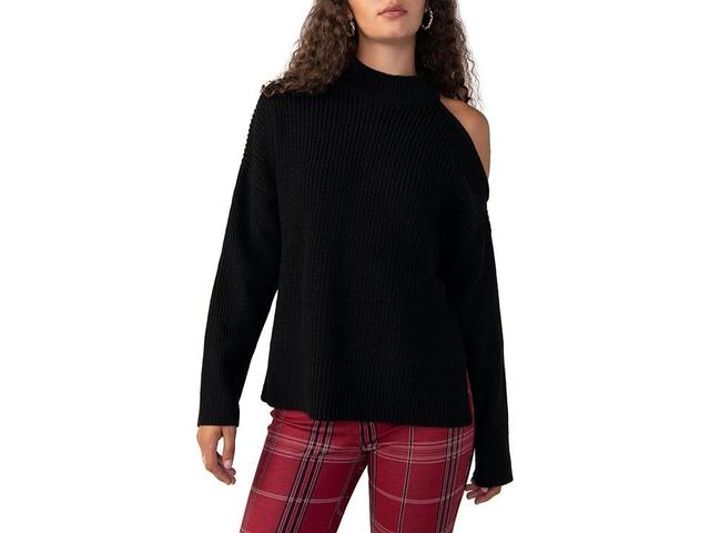 Sanctuary Cut It Out Sweater (Black) Women's Clothing Product Image