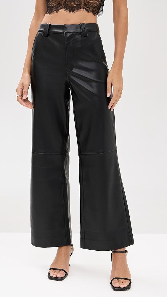 Joe's Jeans The Mia Vegan Leather Crop Trousers | Shopbop Product Image