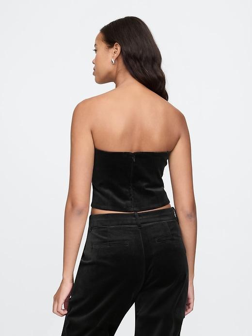 Velvet Cropped Tube Top Product Image