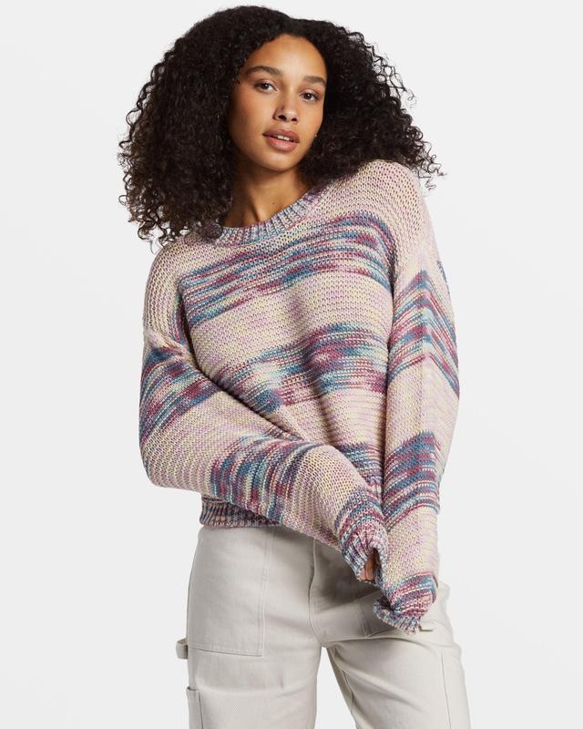 Fade Out Pullover Sweater - Blue Shadow Female Product Image