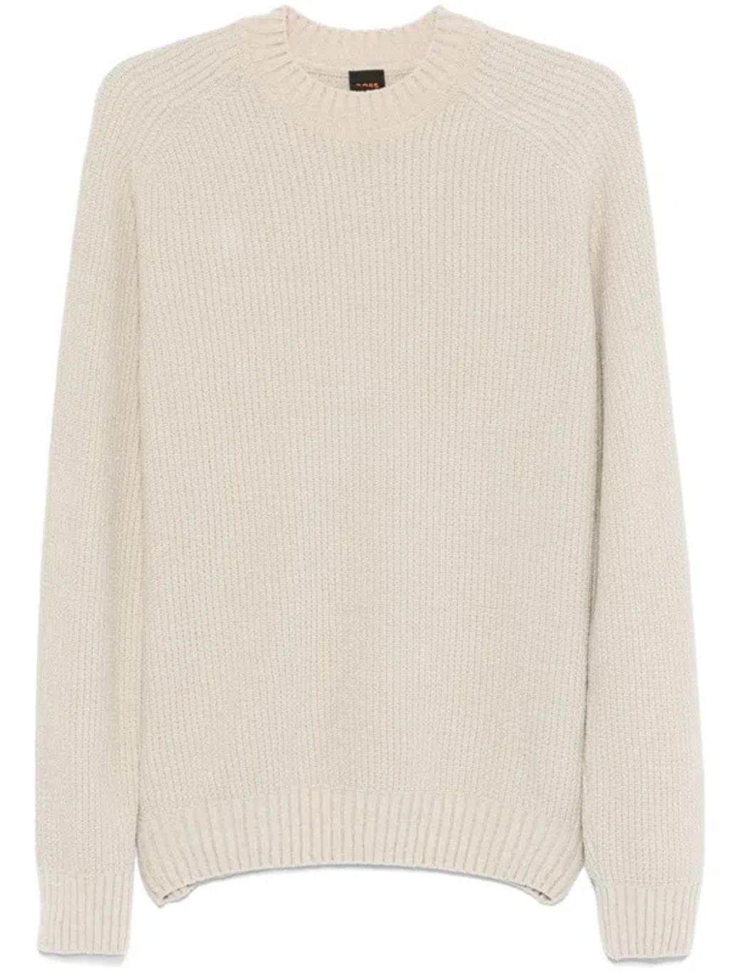 Waffle-knit Sweater In Neutrals Product Image