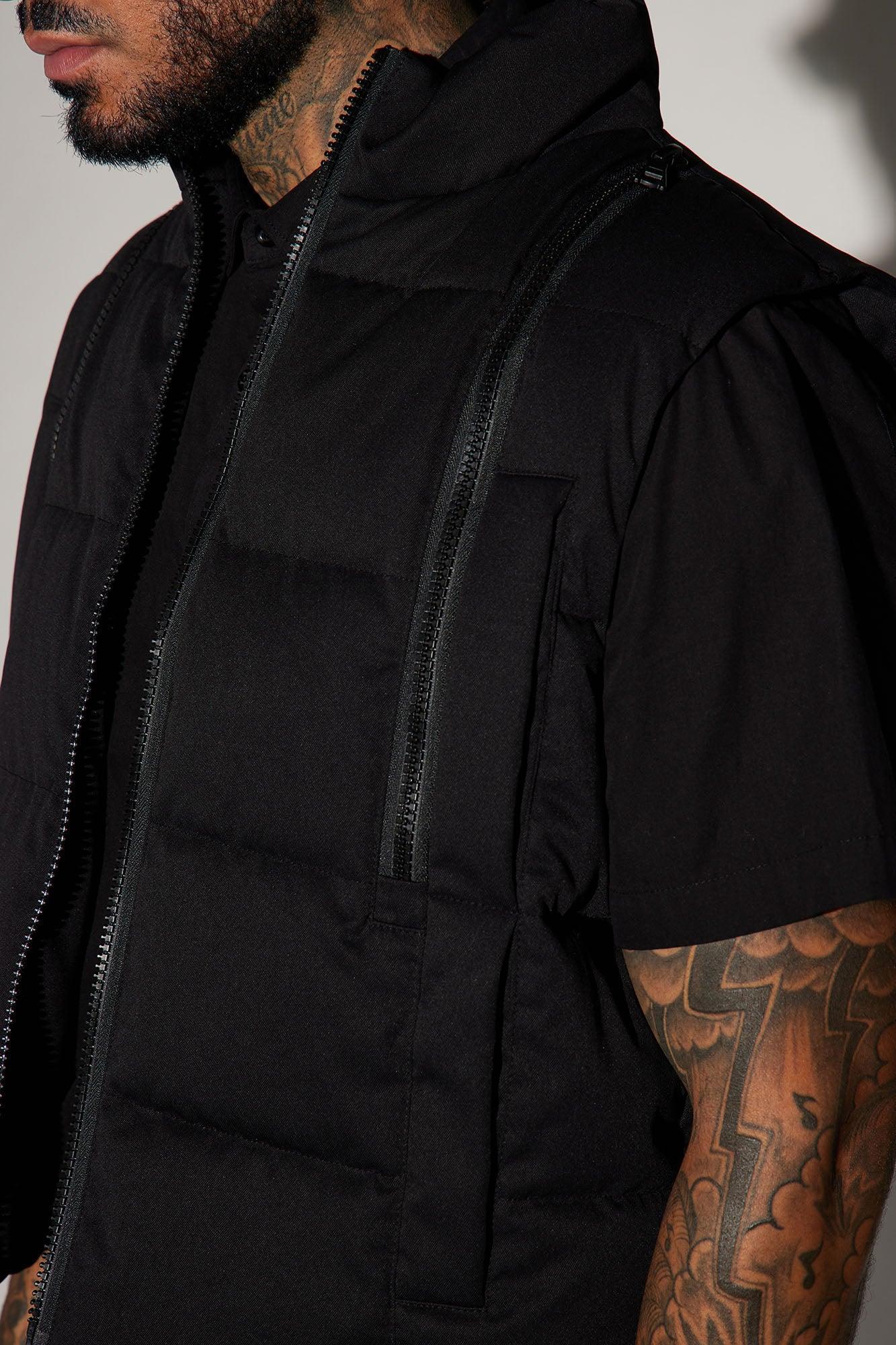 Lucid Zip Up Puffer Vest - Black Product Image