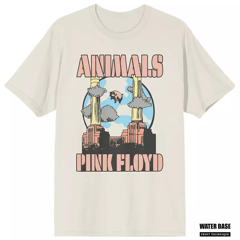 Mens Pink Floyd Animals Album Art Graphic Tee Beige Product Image