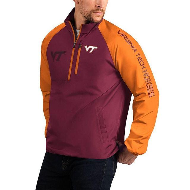 Mens G-III Sports by Carl Banks Maroon Virginia Tech Hokies Point Guard Raglan Half-Zip Jacket Product Image