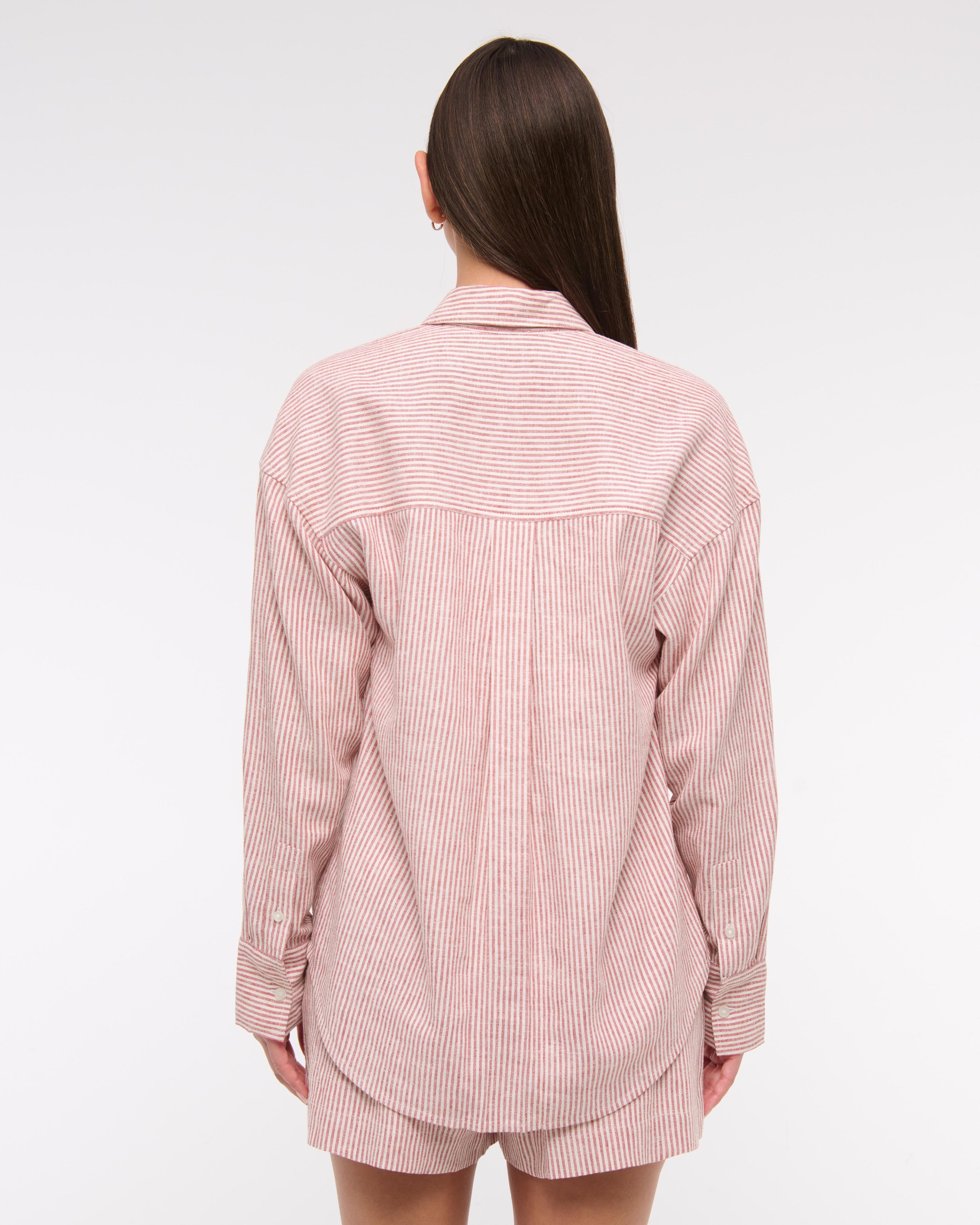 Oversized Linen-Blend Shirt Product Image