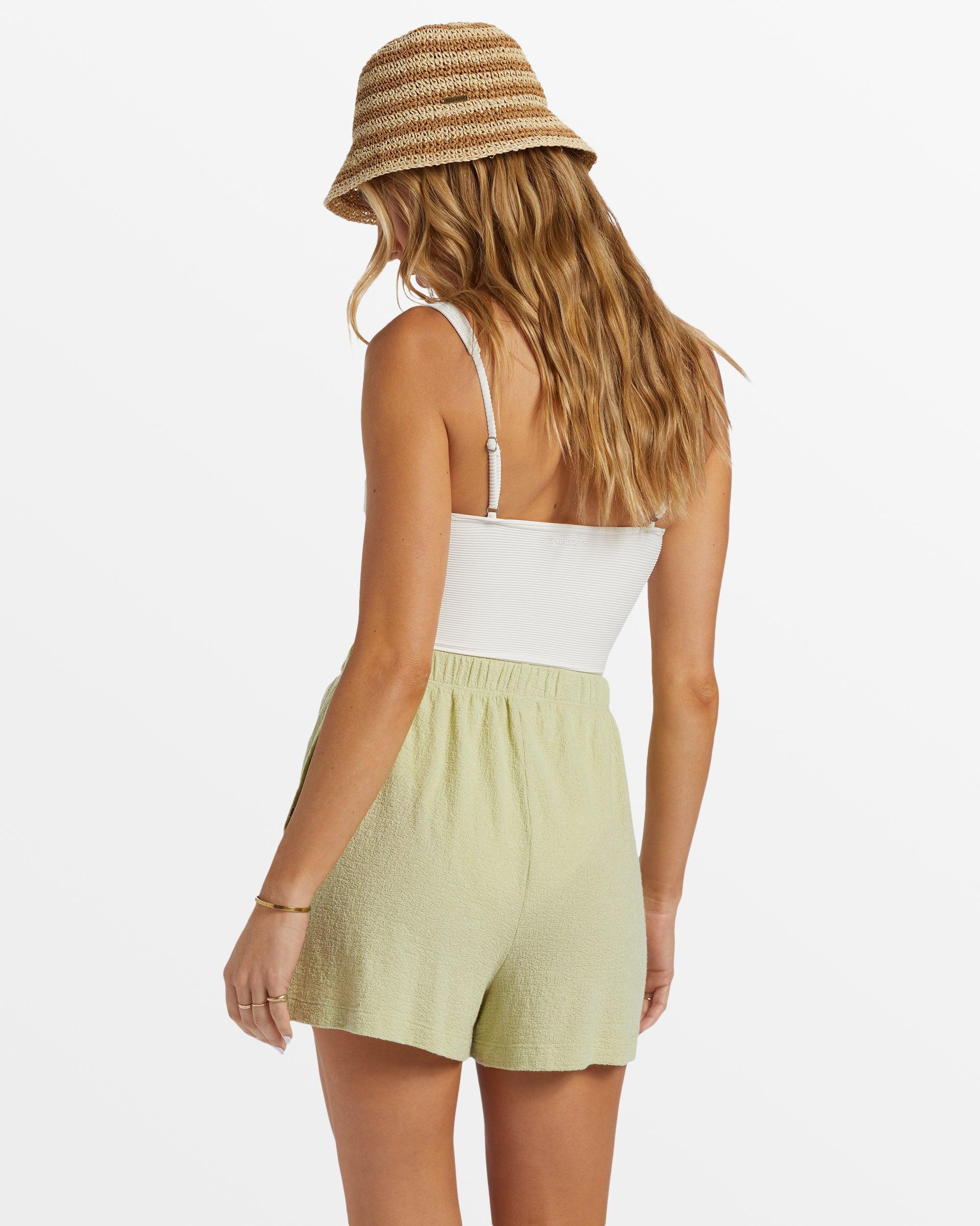 Harbor Elastic Waist Shorts - Light Avocado Female Product Image