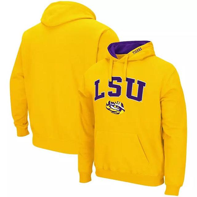 Mens Colosseum LSU Tigers Arch & Logo 3.0 Pullover Hoodie Product Image