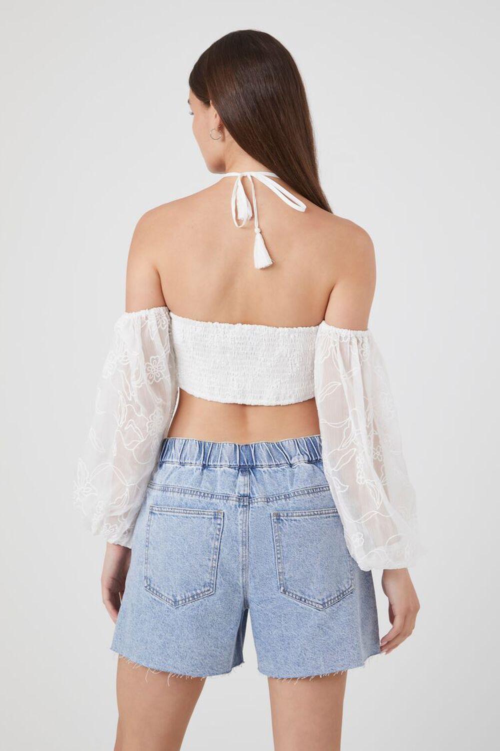 Off-the-Shoulder Halter Crop Top | Forever 21 Product Image