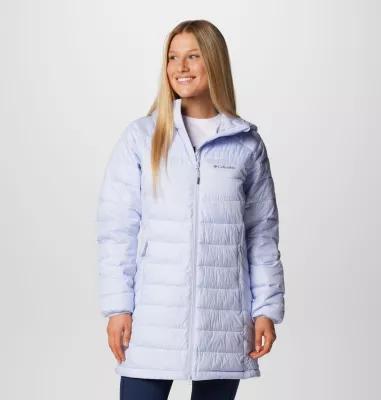 Womens Columbia Powder Lite II Mid Jacket Dark Grey Product Image