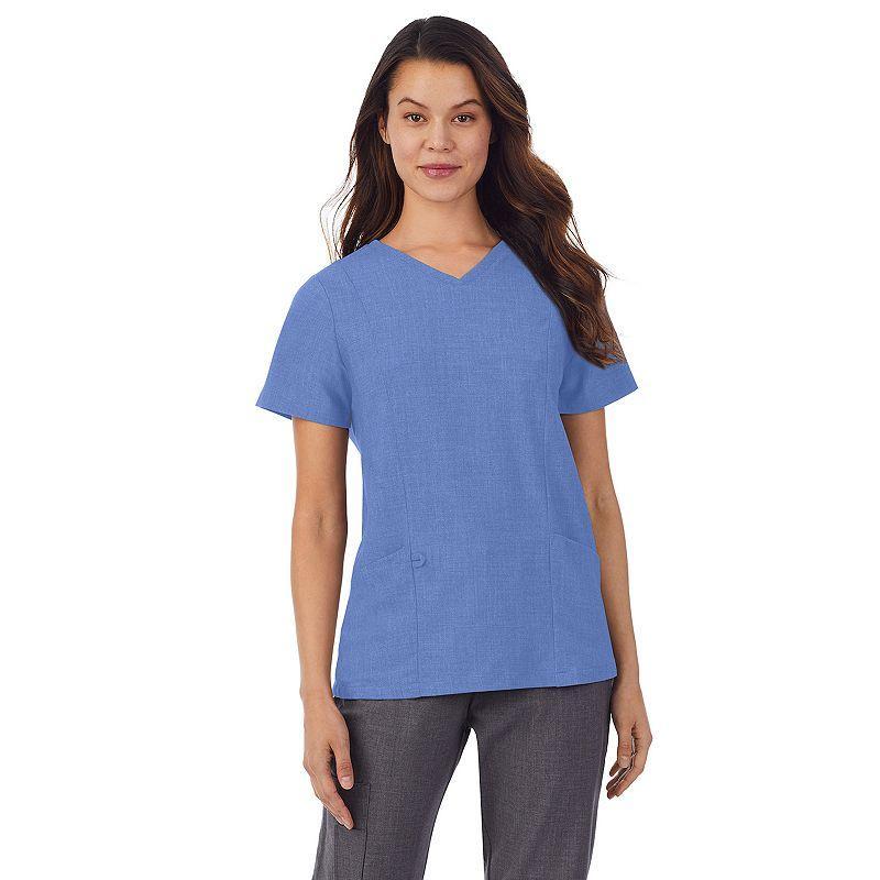 Womens Missy Cuddl Duds Scrubs V-neck Top With 3 Pockets Product Image