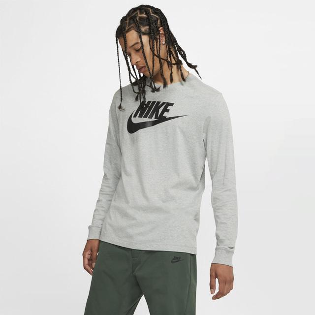 NIKE Men's Sportswear Long-sleeve Logo T-shirt In White Product Image