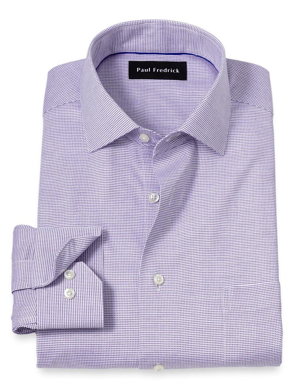 Comfort Stretch Non-Iron Solid Dress Shirt - Purple Product Image