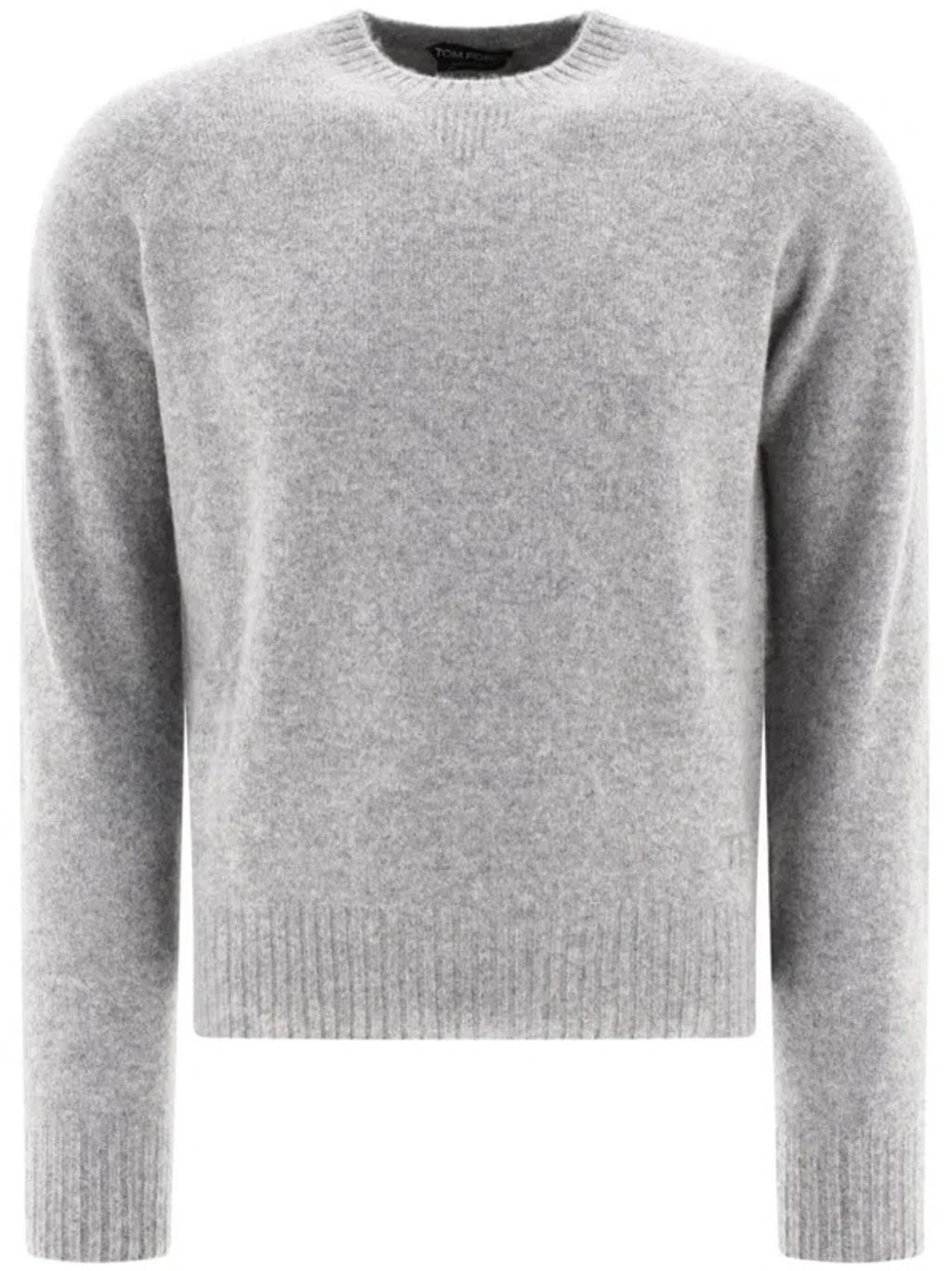 TOM FORD Cashmere Crewneck Sweater In Grey Product Image