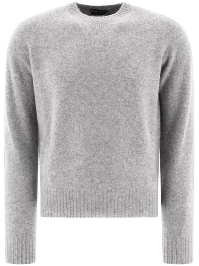 Cashmere Crewneck Sweater In Grey Product Image