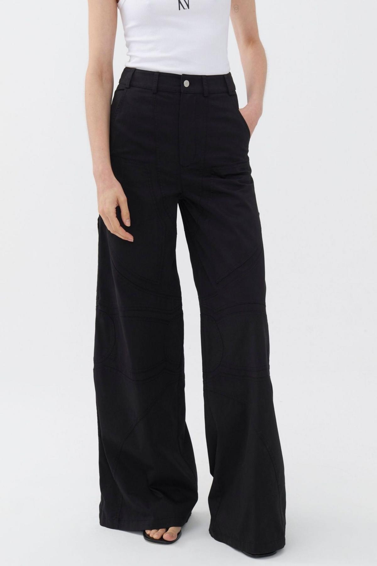 Women's Contrast Top Stitching Pants Product Image