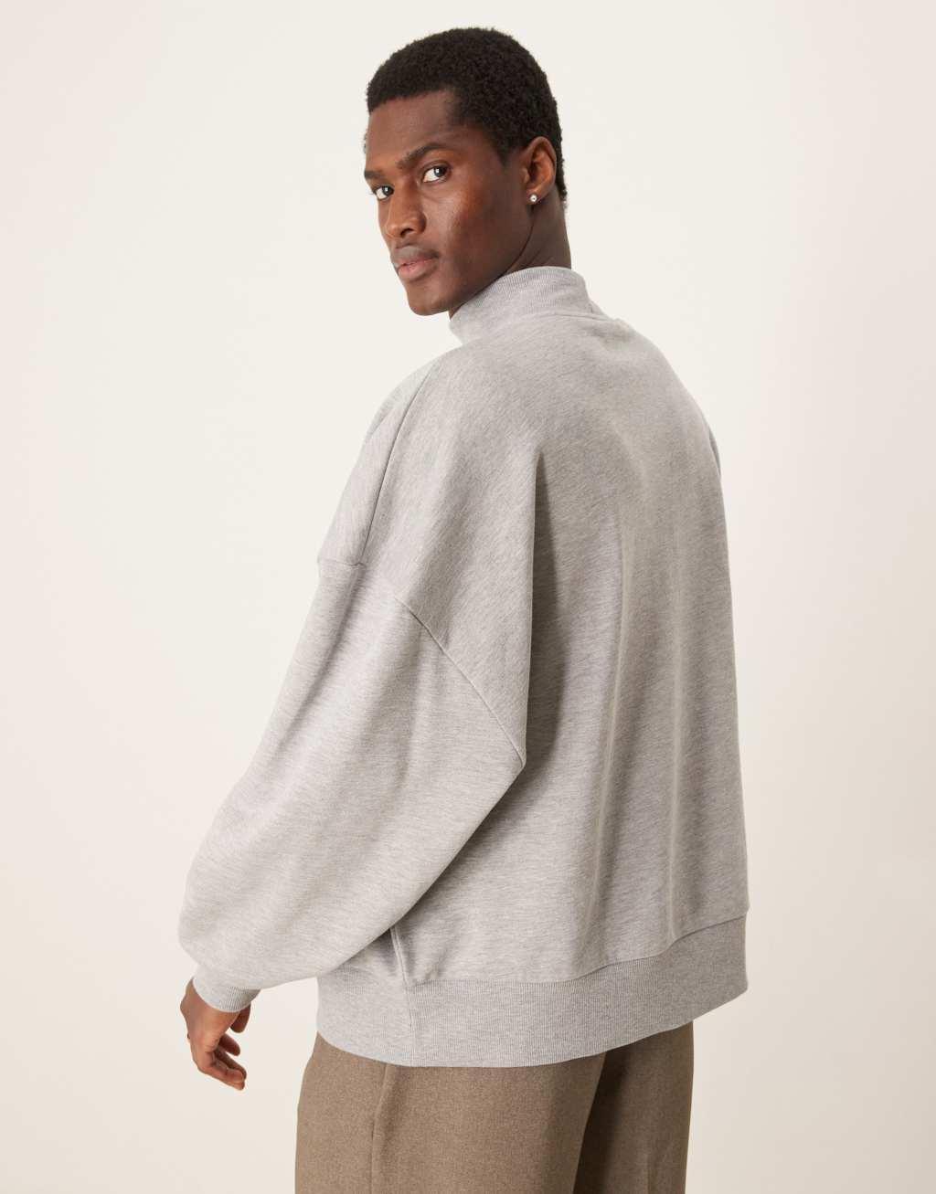 ASOS DESIGN extreme oversized sweatshirt in heather gray Product Image