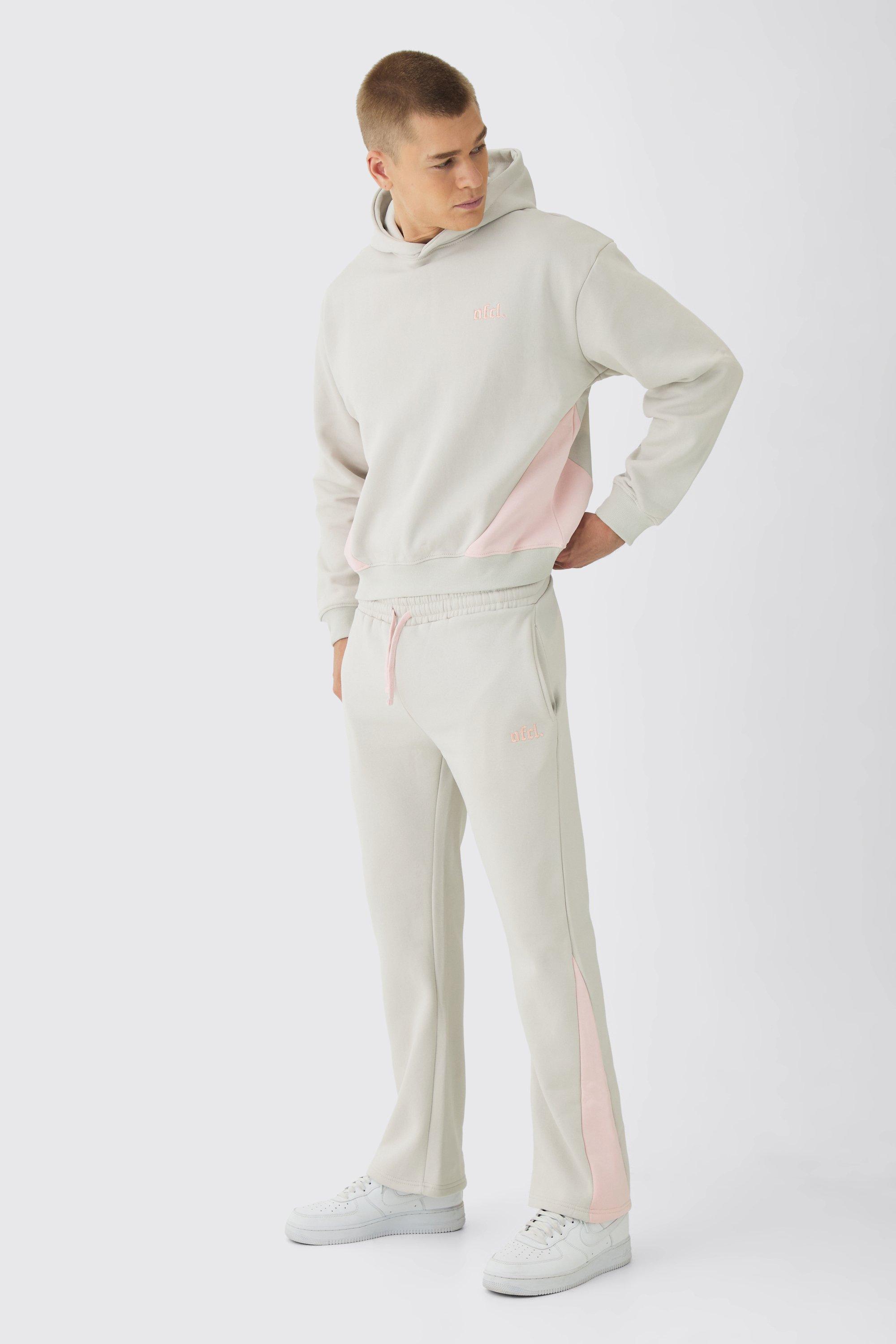 Oversized Boxy Colour Block Gusset Tracksuit | boohooMAN USA Product Image