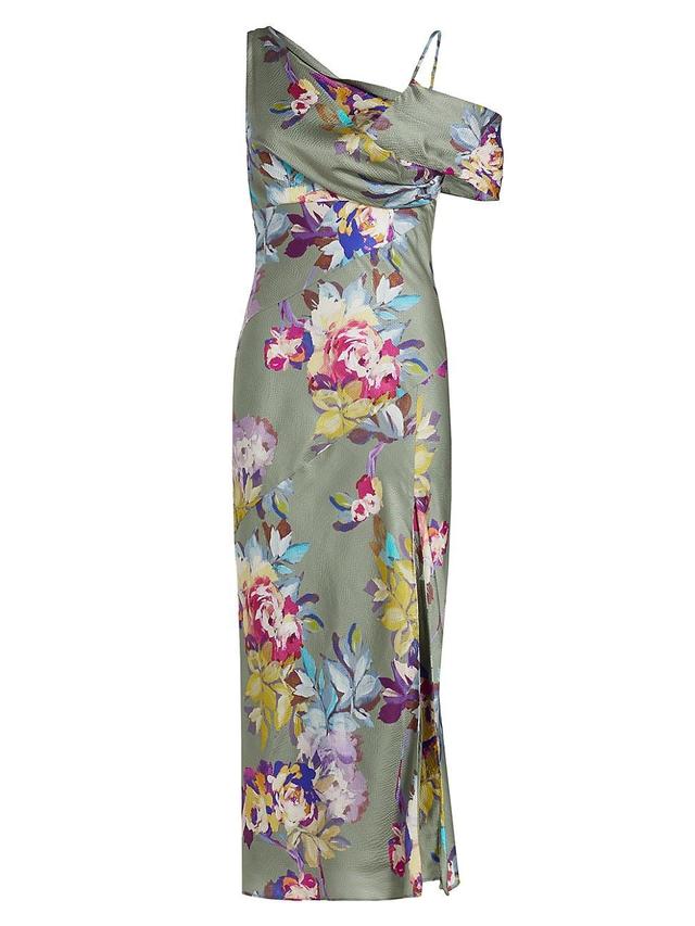 Womens Finley Floral Asymmetric Maxi Dress Product Image