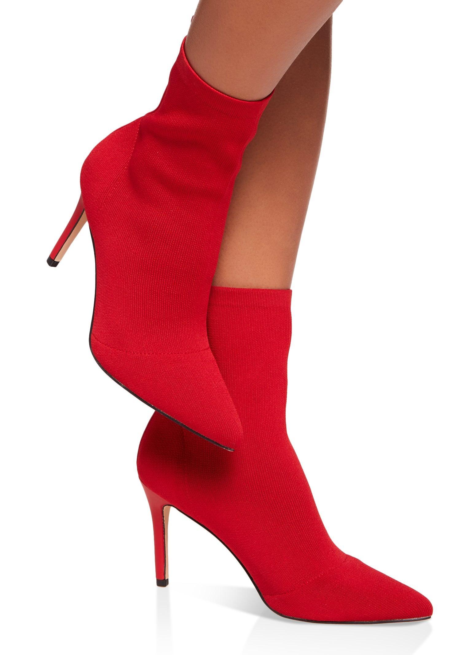 Womens Pointed Toe Stiletto Sock Boots product image