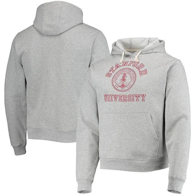 Mens League Collegiate Wear Heathered Gray Stanford Cardinal Seal Neuvo Essential Fleece Pullover Hoodie Product Image