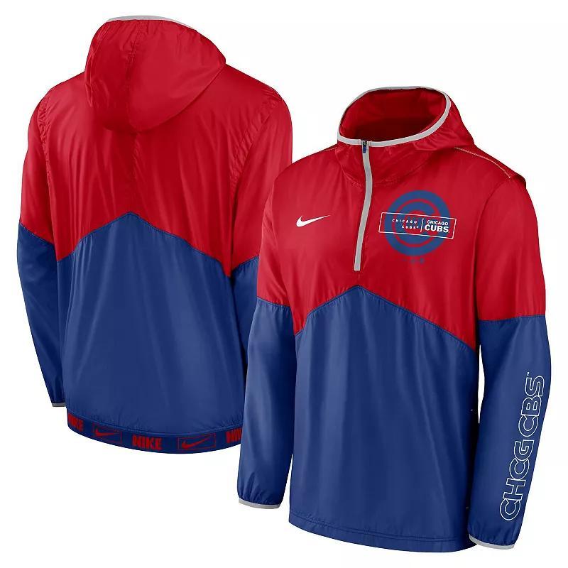 Mens Nike /Navy Boston Sox Overview Half-Zip Hoodie Jacket Product Image